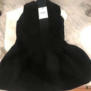 Theory Tops - Theory stretch Black Sleeveless Ruffle Hem KnitTop Theory Tops - Theory stretch Black Sleeveless Ruffle Hem KnitTop
